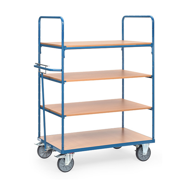 Fetra lage etagewagen met 4 etages met laadvlak van 1200 x 800 mm 8303 439024 - 1