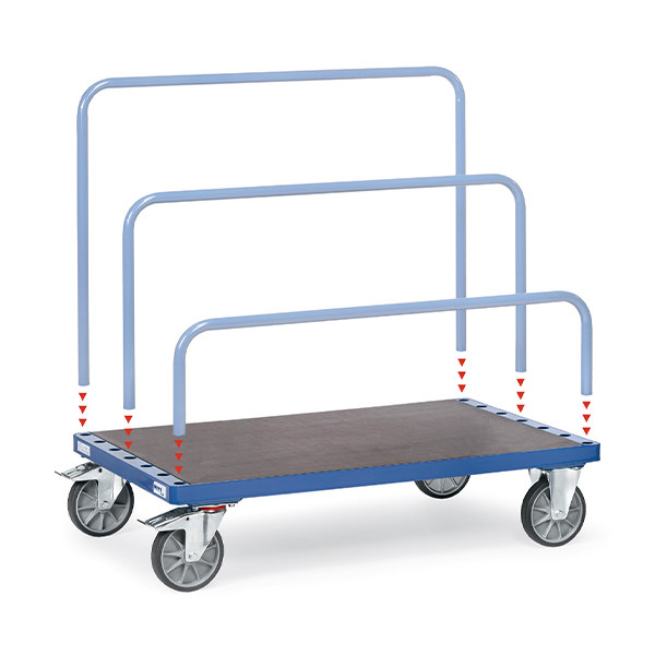 Fetra platenwagen voor insteekbeugels met laadvlak van 1200 x 800 mm (zonder beugels) 4463 439035 - 1