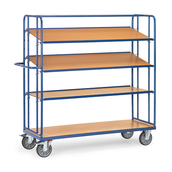 Fetra verstelbare etagewagen met 4 etages met laadvlak van 1650 x 610 mm 4396 439025 - 1