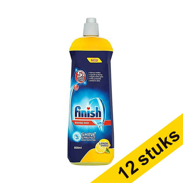 Aanbieding: 12x Finish Lemon spoelglans (800 ml) SFI01004 - 1