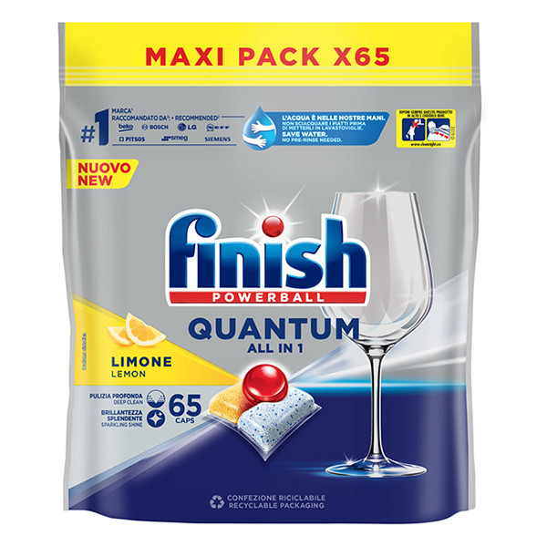 Finish Quantum All-in-1 vaatwastabletten Lemon (65 vaatwasbeurten)  SFI01034 - 1