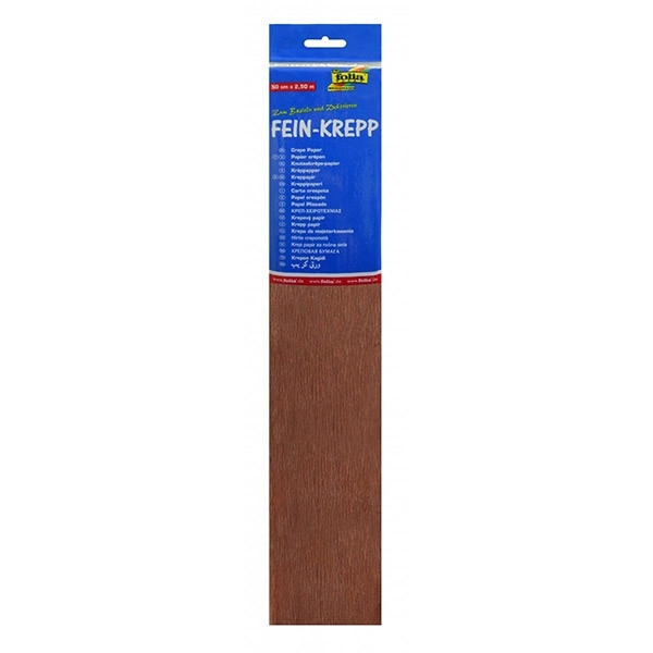 Folia crêpepapier 250 x 50 cm bruin 822161 222082 - 1