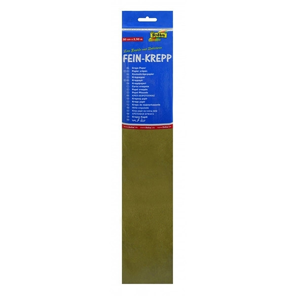 Folia crêpepapier 250 x 50 cm olijfgroen 822142 222078 - 1