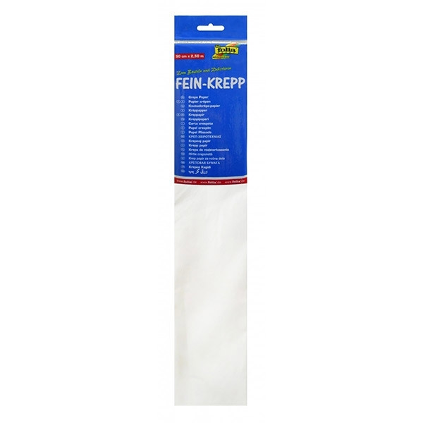 Folia crêpepapier 250 x 50 cm wit 822100 222060 - 1