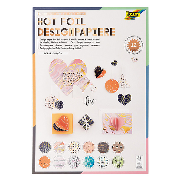 Folia designpapierblok Hotfoil III A4 (12 vellen) 11849 222298 - 1