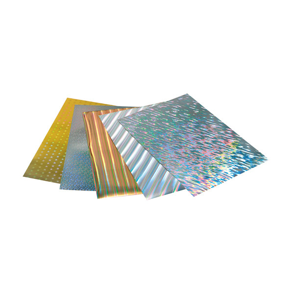 Folia holografisch karton 50 x 70 cm (5 vel) 301009 222120 - 1