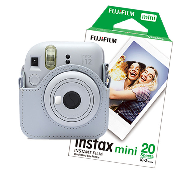 FujiFilm Instax mini 12 White bundel met White case en 20 vellen papier  150885 - 1
