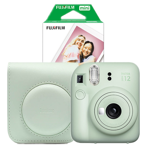 Fujifilm instax mini 12 Green bundel met Green case en 20 vellen papier 150884 - 1