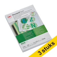 Aanbieding: 3x GBC document lamineerhoes A4 glanzend 2x125 micron (100 stuks) 207005