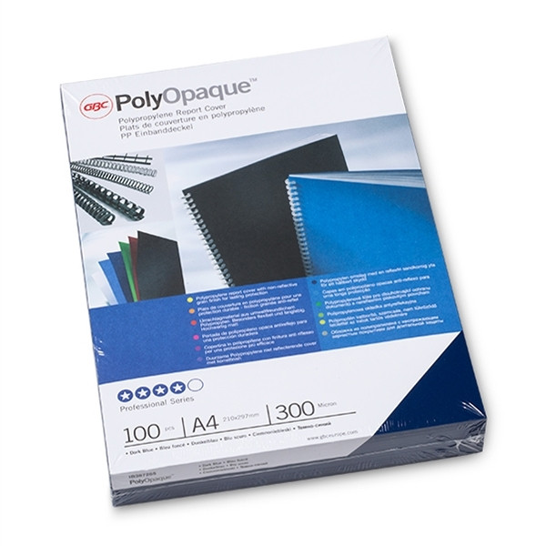 GBC IB387265 PolyOpaque bindomslagen 300 micron donkerblauw (100 stuks) IB387265 207466 - 1