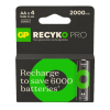 GP 2000 ReCyko Pro oplaadbare AA / HR06 Ni-Mh batterij (4 stuks)
