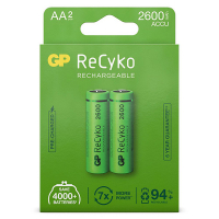 GP 2600 ReCyko oplaadbare AA / HR06 Ni-Mh Batterij (2 stuks) AA HR06 HR6 AGP00103