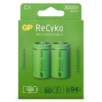 GP 3000 ReCyko Oplaadbare C / HR14 Ni-Mh Batterij (2 stuks) C HR14 AGP00114