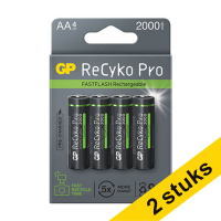Aanbieding: 2x GP 2000 ReCyko Pro Photo Flash oplaadbare AA / HR06 Ni-Mh Batterij (4 stuks)