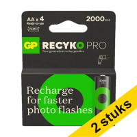Aanbieding: 2x GP 2000 ReCyko Pro Photo Flash oplaadbare AA / HR06 Ni-Mh batterij (4 stuks)