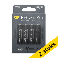Aanbieding: 2x GP 2000 ReCyko Pro oplaadbare AA / HR06 Ni-Mh Batterij (4 stuks) AGP00365