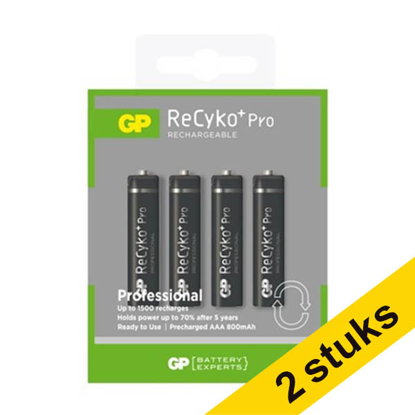 Aanbieding: 2x GP 800 ReCyko+ oplaadbare AAA / HR03 batterij (4 stuks) AGP00372 - 1