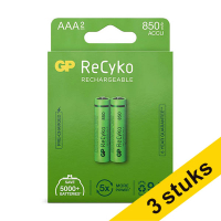 Aanbieding: 3x GP 850 ReCyko oplaadbare AAA / HR03 Ni-Mh batterij (2 stuks)