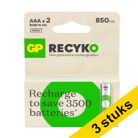 Aanbieding: 3x GP 850 ReCyko oplaadbare AAA / HR03 Ni-Mh batterij (2 stuks)