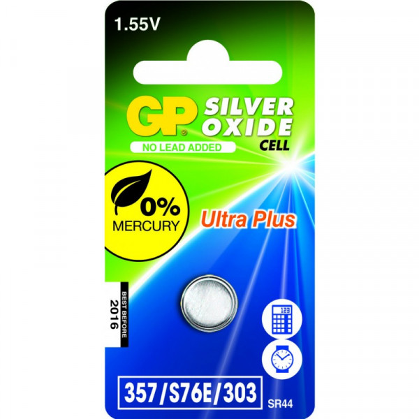 GP SR44 zilveroxide knoopcel batterij 1 stuk 040UP357C1 GP357 215082 - 1