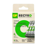 GP USB Basislader + GP 2100 ReCyko Oplaadbare AA / HR06 Ni-Mh batterij (4 stuks) AGP00104