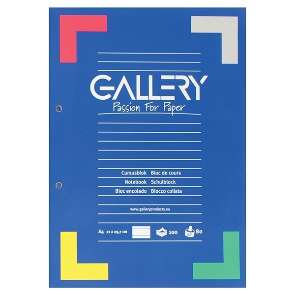 Gallery cursusblok A4 gelijnd 80 g/m² 100 vellen 01531 400637 - 1