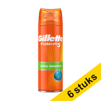 Aanbieding: 6x Gillette Fusion Hydra Sensitive Skin scheergel (200 ml)