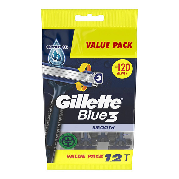 Gillette Blue 3 Smooth wegwerpscheermesjes (12 stuks) SGI00215 - 1