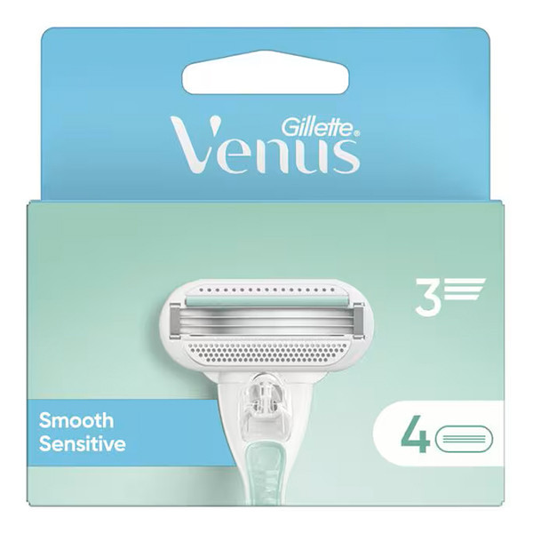 Gillette Venus Smooth Sensitive navulmesjes (4 stuks) SGI00266 - 1