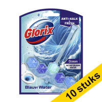 Aanbieding: 10x Glorix toiletblok Actief Blauw Water Ocean (48 gram)