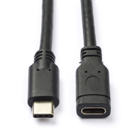 Goobay USB-C-verlengkabel zwart (1 meter) K010214085