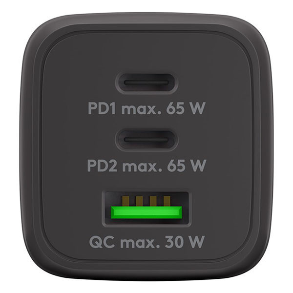 Goobay USB oplader 3 poorten (1xUSB-A, 2xUSB-C, 65W, Power Delivery, zwart) K180107713 - 2