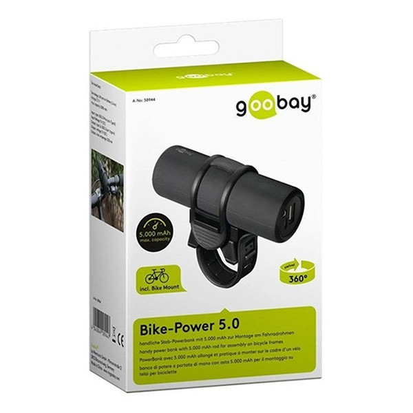 Goobay fiets powerbank geschikt voor USB-A en USB-C (5.000 mAh) K105005164 - 8