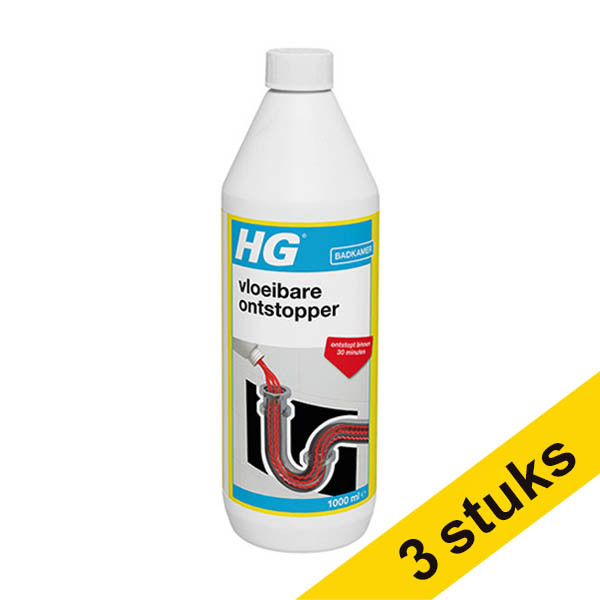 HG Aanbieding: 3x HG vloeibare ontstopper (1 liter)  SHG00402 - 1