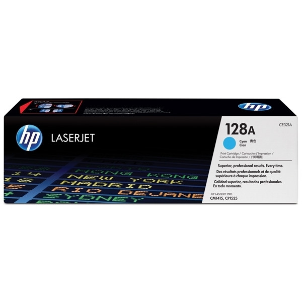 HP 128A (CE321A) toner cyaan (origineel) CE321A 054012 - 1