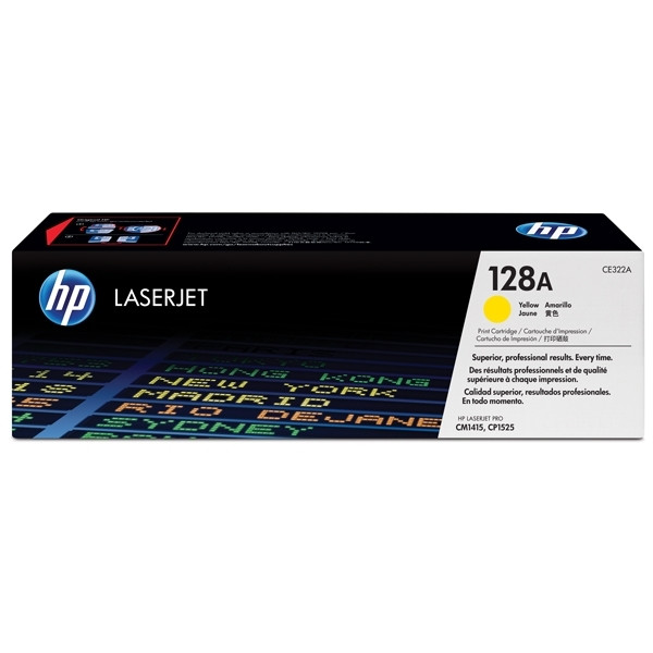 HP 128A (CE322A) toner geel (origineel) CE322A 054014 - 1