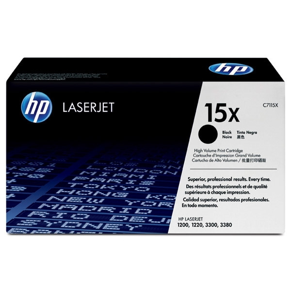 HP 15X (C7115X) toner zwart hoge capaciteit (origineel) C7115X 032132 - 1