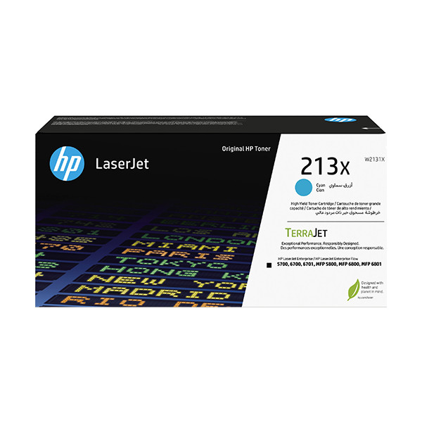 HP 213X (W2131X) toner cyaan hoge capaciteit (origineel) W2131X 133038 - 1