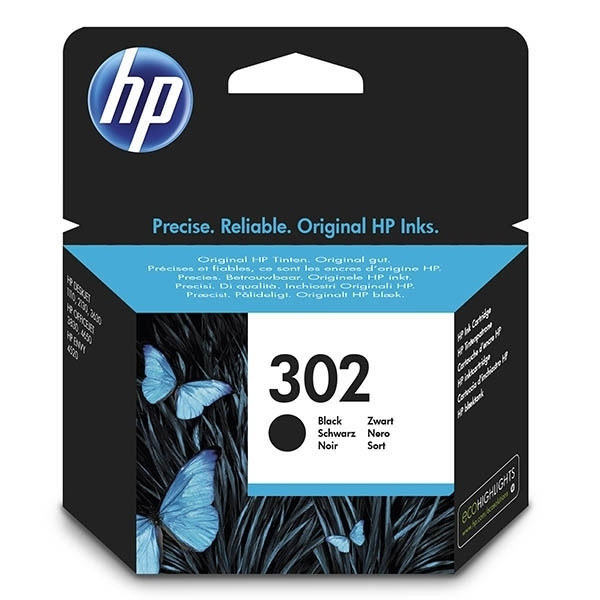 HP 302 (F6U66AE) inktcartridge zwart (origineel) F6U66AE 044448 - 1