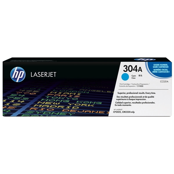 HP 304A (CC531A) toner cyaan (origineel) CC531A 039824 - 1