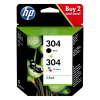 HP 304 (3JB05AE) dubbelpak zwart + kleur (origineel)