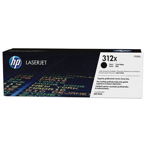 HP 312X (CF380X) toner zwart hoge capaciteit (origineel) CF380X 054784 - 1