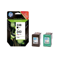 HP 338 + HP 343 (SD449EE) inktcartridge zwart en kleur (origineel) SD449EE 044160