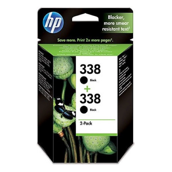 HP 338 (CB331EE) inktcartridge zwart duopack (origineel) CB331EE 030448 - 1