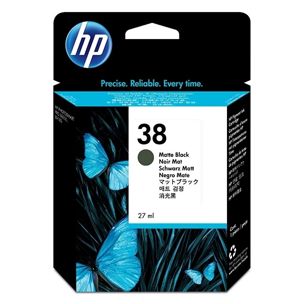 HP 38 (C9412A) inktcartridge mat zwart (origineel) C9412A 030460 - 1