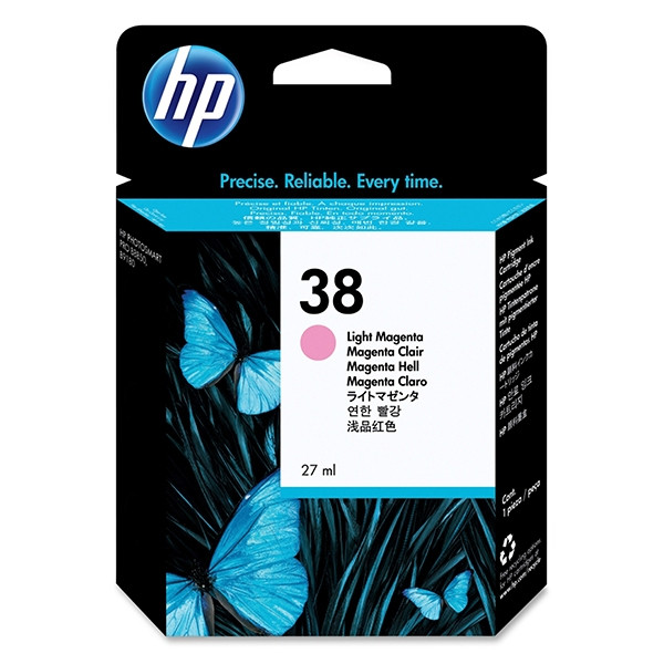 HP 38 (C9419A) inktcartridge licht magenta (origineel) C9419A 030474 - 1