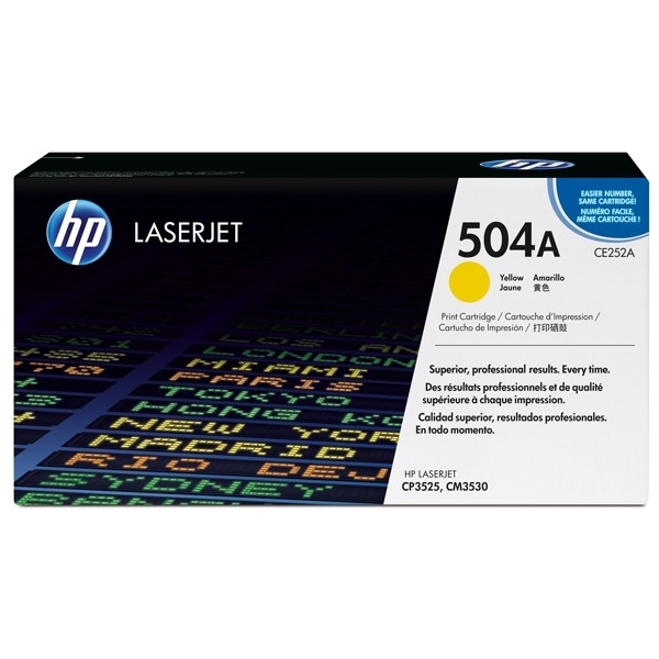 HP 504A (CE252A) toner geel (origineel) CE252A 039836 - 1