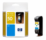 HP 50 (51650CE) inktcartridge cyaan (origineel) 51650CE 030360