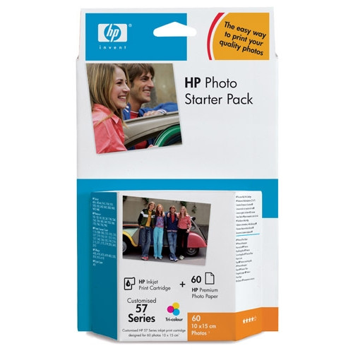 HP 57 Photo Starter Pack incl. 60 vel fotopapier (origineel) Q7942AE 031265 - 1