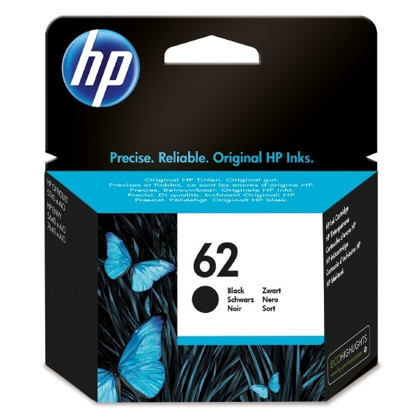 HP 62 (C2P04AE) inktcartridge zwart (origineel) C2P04AE 044408 - 1
